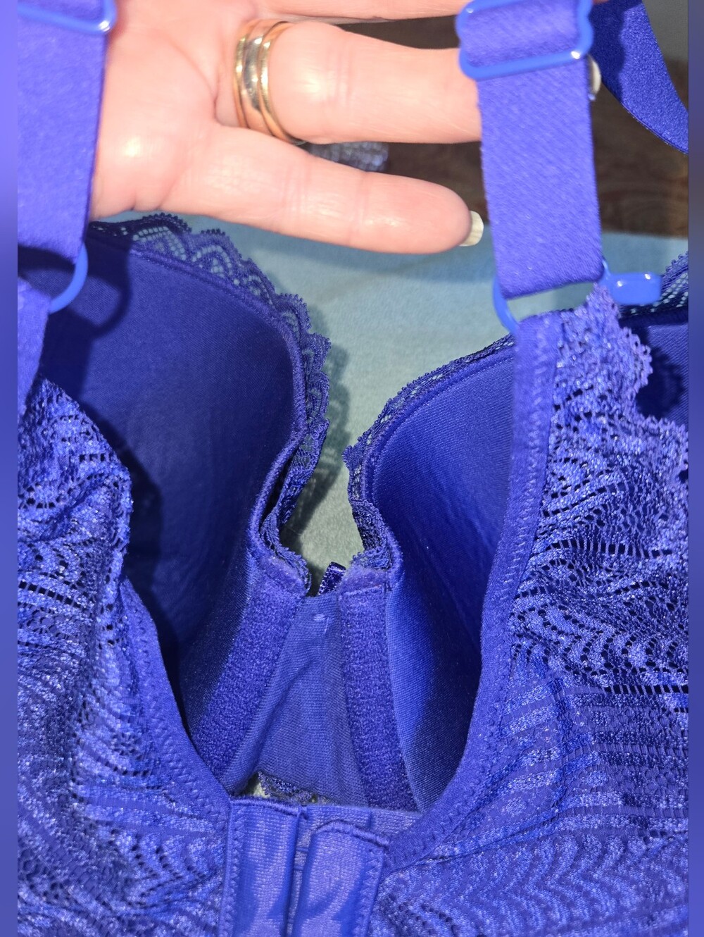 Maidenform Deep Blue Lace Sz 40C - Picture 8 of 8